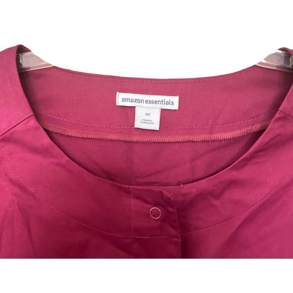 NWOT Plum‎ medical scrub jacket snap on front long sleeve pockets women 4X - Picture 7 of 8